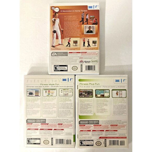 Set of 3 Games Nintendo Wii Fit Plus, Wi Fit and Wii Active Personal Trainer Lot - Picture 2 of 2